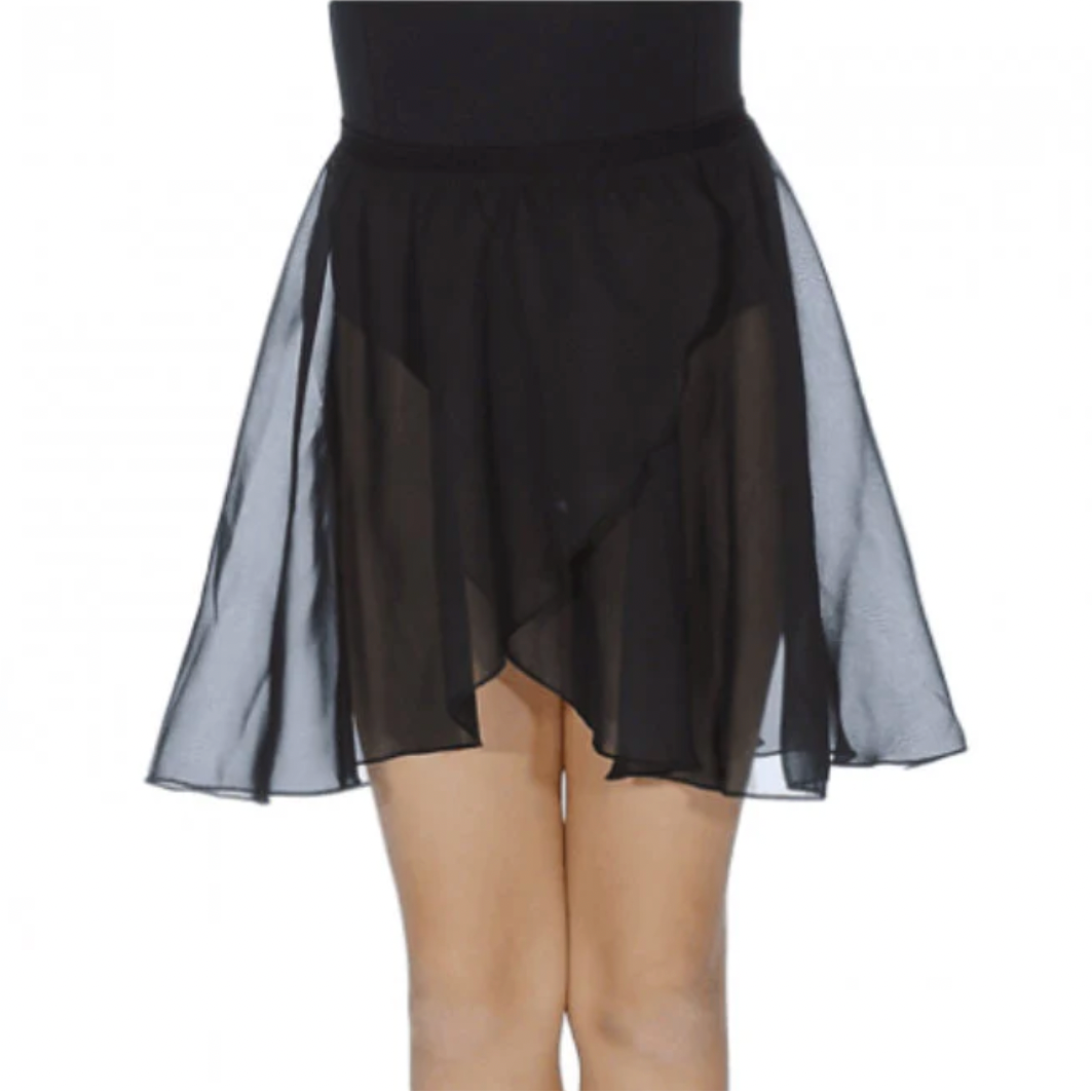 Black Chiffon Wrap Skirt