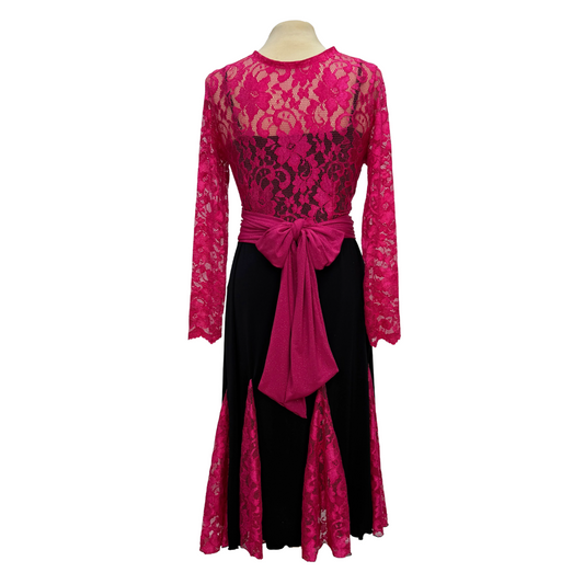 Pink Lace Ballroom Dance Skirt