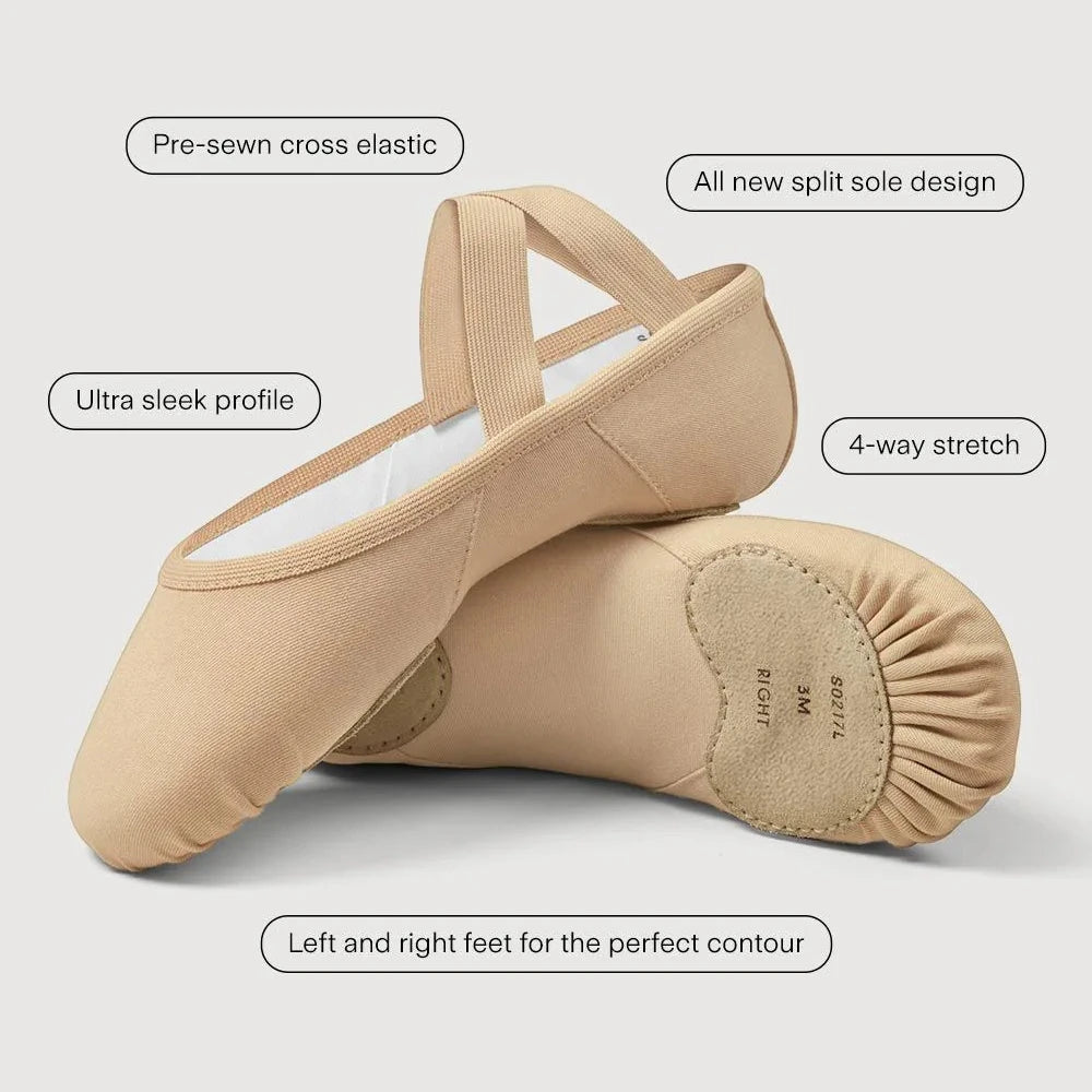 Bloch Elation Pink Canvas Split Sole Ballet Shoe
