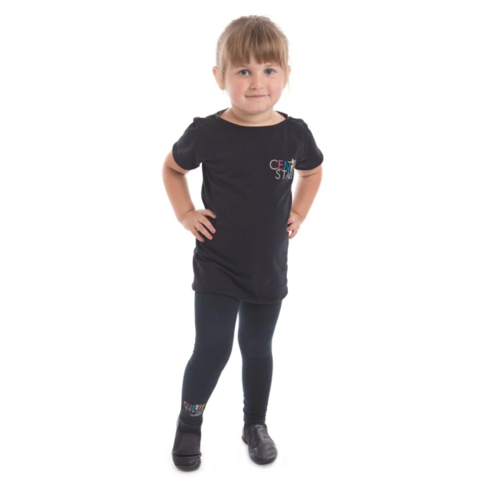 Centre Stage Girls Cap Sleeve Fitted Top