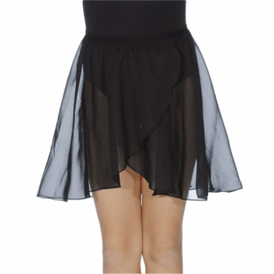 Black Chiffon Wrap Skirt