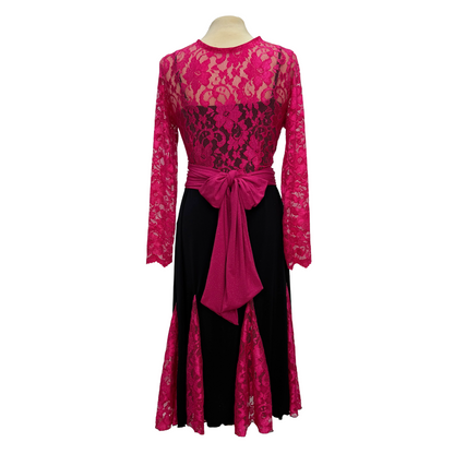 Pink Lace Ballroom Dance Skirt