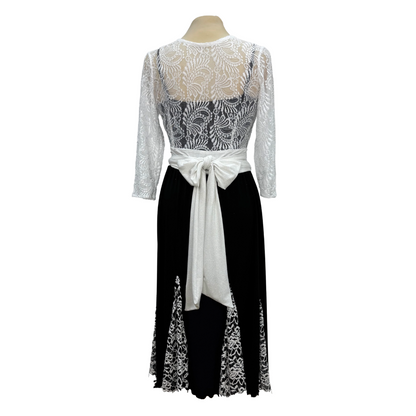 White Lace V-Neck Wrap Dance Top