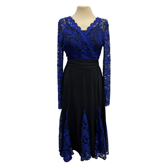 Blue Lace Ballroom Dance Skirt